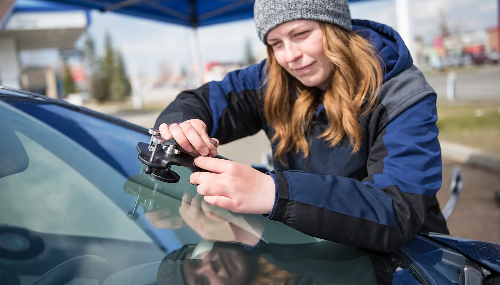 Professional automotive windshield repair